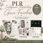 Instagram Marketing &ndash; Gone Faceless PLR bundle with templates and growth systems for digital entrepreneurs.