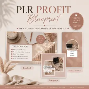 PLR Profit Blueprint digital product roadmap for profitable digital products and passive income.
