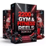 2200+ Gym & Fitness Reels templates bundle for social media marketing.