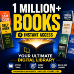 1 Million+ eBooks Mega Bundle: digital library with self-improvement books and financial freedom resources.